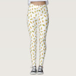 Corn Pattern Leggings<br><div class="desc">Pattern with watercolor inspired illustrations of corn on the cob</div>