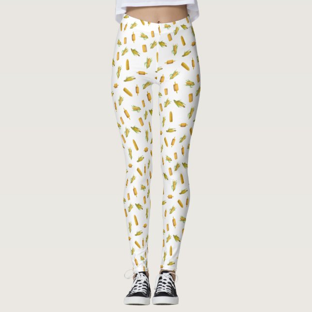 Corn Pattern Leggings (Front)