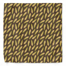 Corn pattern on brown Farmer Pocket Square