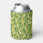 Corn Plants Pattern Background Can Cooler at Zazzle