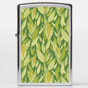 Corn plants pattern background zippo lighter