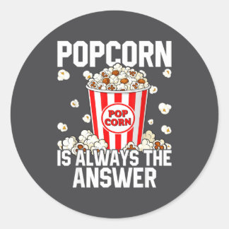 Corn Pop Lover Popcorn Costume Vibes Classic Round Sticker