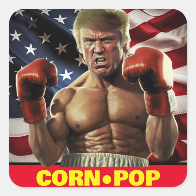 Corn Pop Trump - Biden's Nightmare Square Sticker (Front)