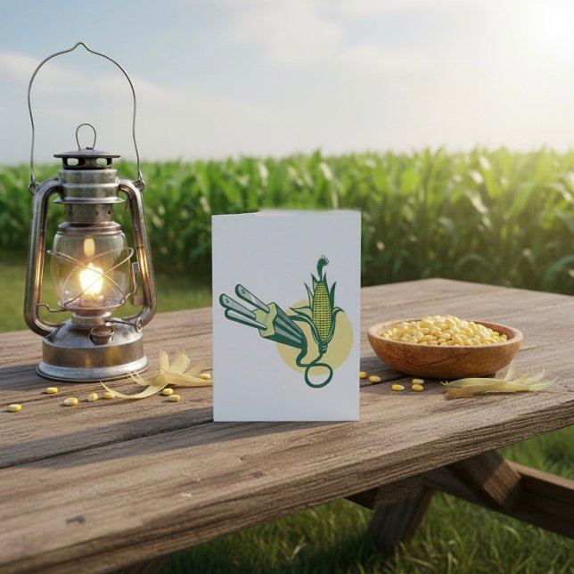 Corn Power Electric Plug Renewable Biofuel Energy Invitation (Creator Uploaded)