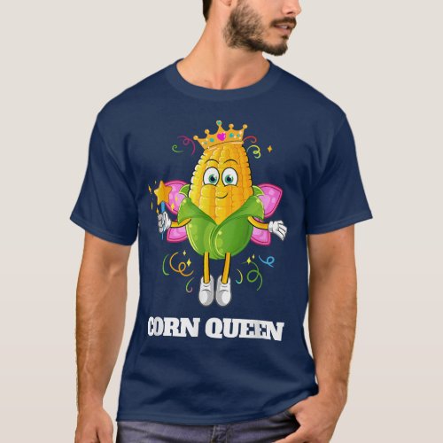 Corn Queen Fairy with Wings and Stick Maize On Cob T_Shirt
