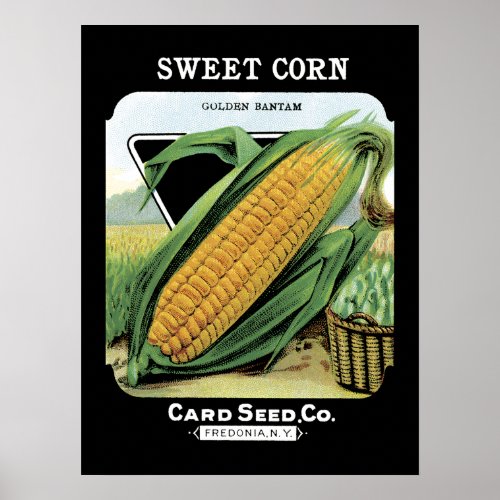 Corn Seed Packet Label Poster
