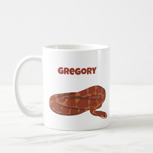 Corn Snake Orange Red Realistic Personalized Coffee Mug