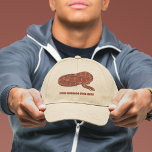 Corn Snake Orange Red Realistic Personalized Hat<br><div class="desc">This baseball cap features my hand drawn realistic style illustration of a coiled corn snake in orange and red. This hat is ready to be personalized with your own funny slogan,  a name or other custom message in reddish orange lettering. Makes a great gift for pet snake owners.</div>
