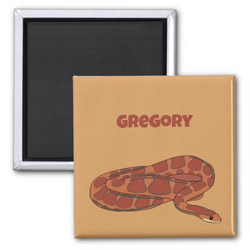 Corn Snake Orange Red Realistic Personalized Magnet