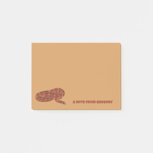 Corn Snake Orange Red Realistic Personalized Post_it Notes