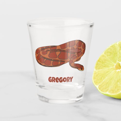 Corn Snake Orange Red Realistic Personalized Shot Glass