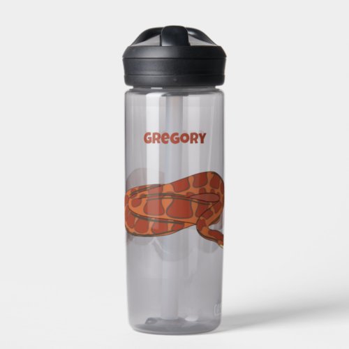 Corn Snake Orange Red Realistic Personalized Water Bottle