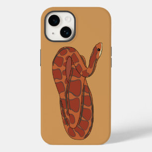 Corn Snake, Red, Orange Illustrated Case-Mate iPhone 14 Case