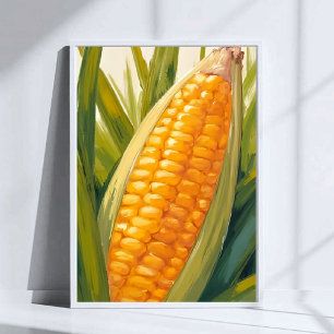 Corn Stalk Farm Country Southern Painting Poster