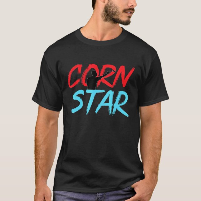 Corn Star Cornhole Player Cornhole Champion Team T-Shirt (Front)