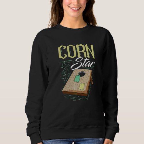 Corn Star Cornhole Player Sweatshirt