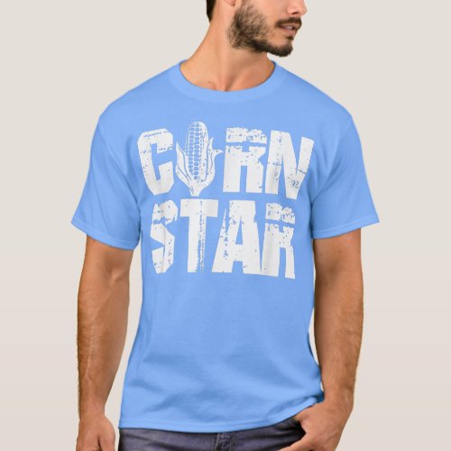 Corn Star Distressed Corn Farmers Farming  T_Shirt