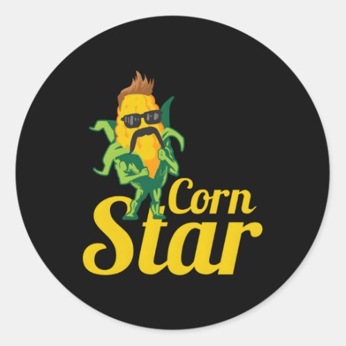 Corn Star For A Maize Farmer Classic Round Sticker