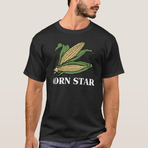 Corn Star Funny Vegetable Pun BBQ Humor T_Shirt