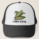 Corn Star Funny Vegetable Pun Bbq Humor Trucker Hat at Zazzle