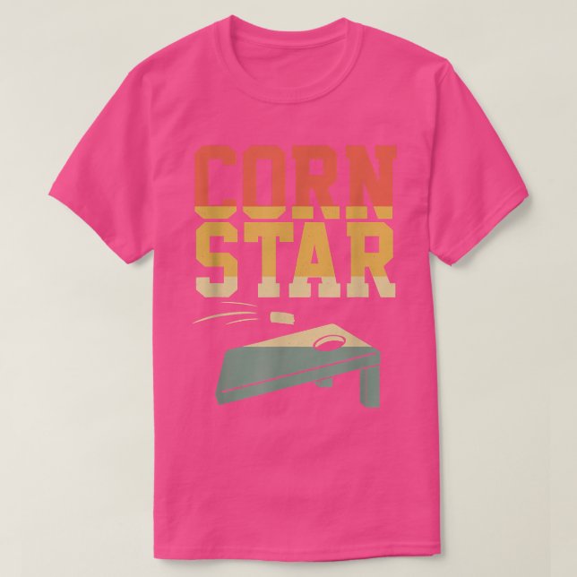 Corn StarBean Bags TossCornhole Player  T-Shirt (Design Front)
