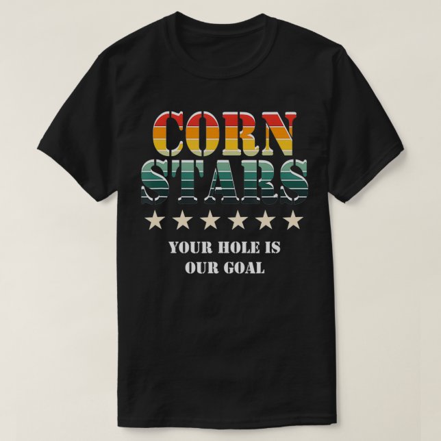 Corn Stars Funny Mens Cornhole  Team Accessories  T-Shirt (Design Front)