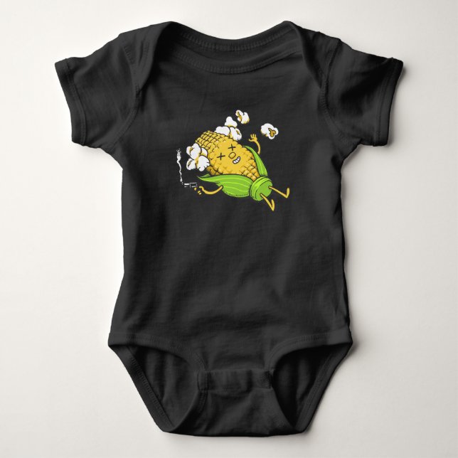 Corn Suicide Cute Baby Boy Girl Halloween 2023 Bodysuit (Front)