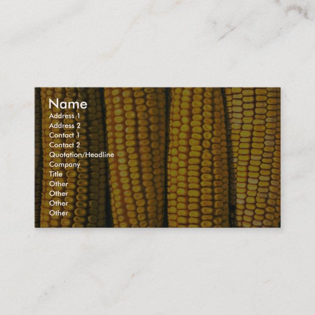 Corn texture business card (Front)
