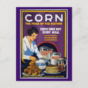 Corn Vintage WPA Poster Postcard