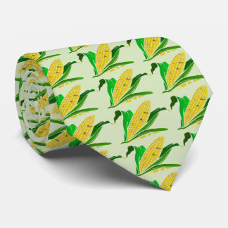 corn with green leaves. Farm Neck Tie