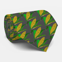 corn with green leaves. Gray Tie