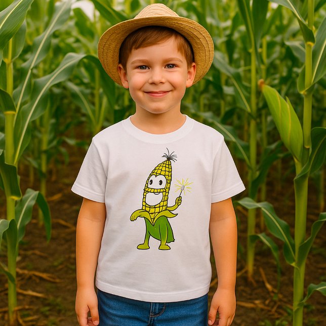 Corn Wizard Character with Magic Wand T-Shirt (Creator Uploaded)