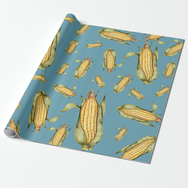 Corn Wrapping Paper (Unrolled)