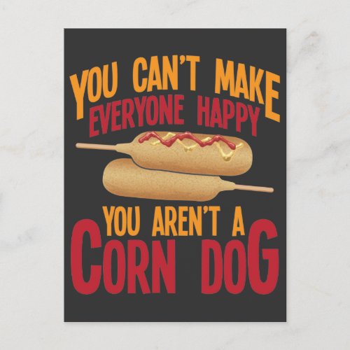 Corndog Stick Fast Food Lover Maize hot dog Postcard