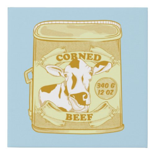 Corned Beef can Faux Canvas Print