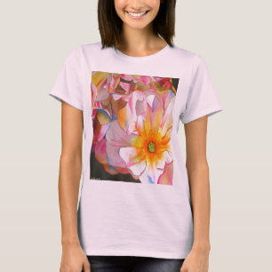 Cornelia pastel pink rose watercolor art T-Shirt