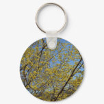Cornelian Cherry Dogwood and Blue Sky Floral Keychain