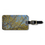 Cornelian Cherry Dogwood and Blue Sky Floral Luggage Tag