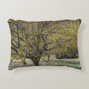 Cornelian Cherry Dogwood and Glory of the Snow Accent Pillow