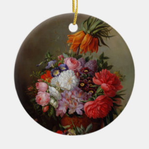 Cornelis Johannes van Hulsteijn Vase with Flowers Ceramic Ornament