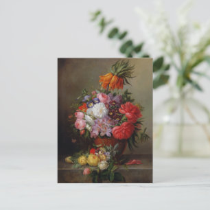 Cornelis Johannes van Hulsteijn Vase with Flowers  Postcard