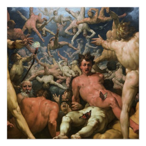 Cornelis van Haarlem _ The Fall of the Titans Canv Poster
