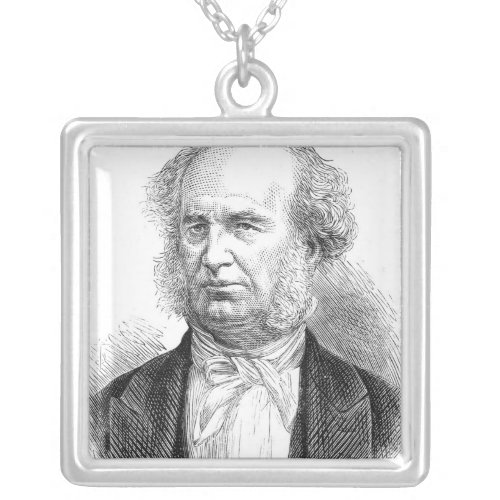 Cornelius Vanderbilt c1877 Silver Plated Necklace