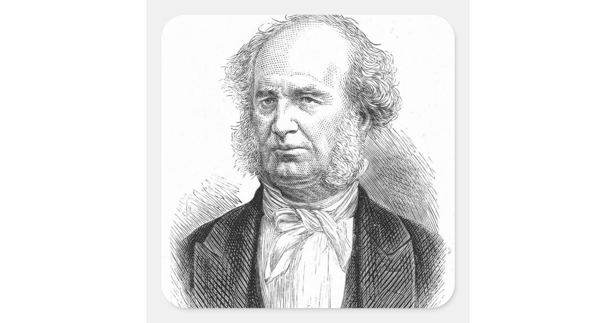 Cornelius Vanderbilt, c.1877 Square Sticker | Zazzle