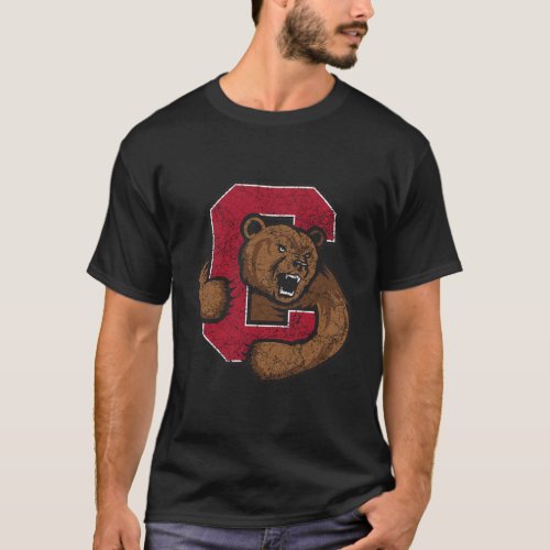 Cornell Big Red MenS Distressed Bear Icon T_Shirt