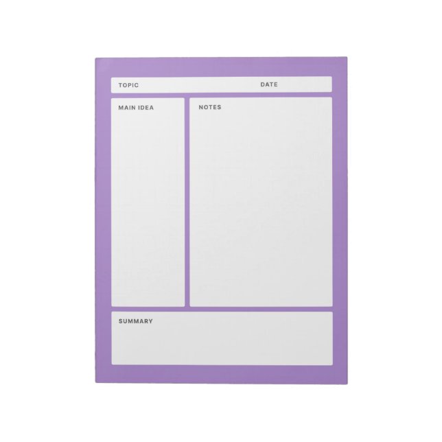 Cornell Notes (Plain) (Rotated)