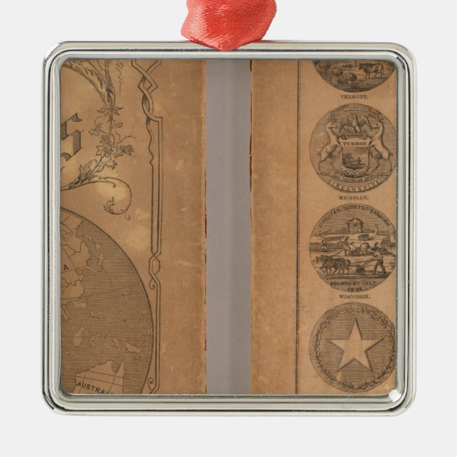 Cornell's companion atlas metal ornament (Front)