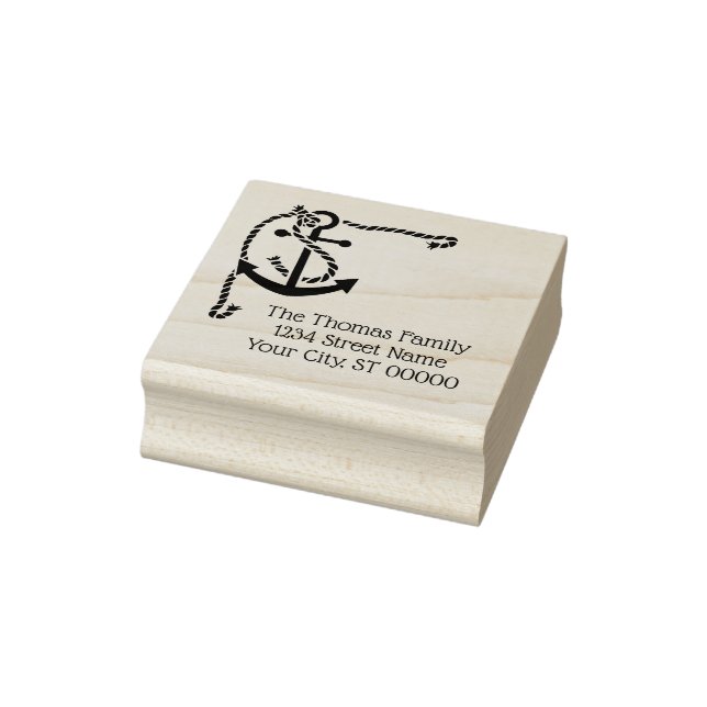 Corner Anchor with Rope Rubber Stamp (Stamp)
