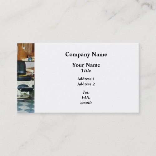 Corner Barber Shop Two Chairs Business Card Templates