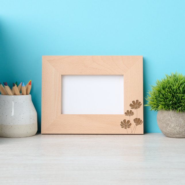 Corner Cosmos Flowers Engraved Frames (Front)